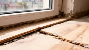 wykończenie paneli pod oknem balkonowym