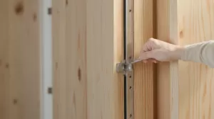 Wykończenie paneli przy futrynie metalowej